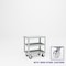 Pucel Heavy Duty Shop Truck, 30 in W x 18 in D x 33.5 in H, Three Shelves, Push Handle, Putty 1830-DT-3S - alternate 1
