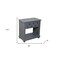 Homeroots 28" Gray Solid Wood Distressed One Drawer Nightstand 555402 - alternate 2