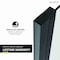 Anzzi 24 in. x 72 in. Semi-Frameless Shower Door w/ Hinged in Matte Black w/ Tsunami Guard Clear Glass SD-AZ051-01MB - alternate 2