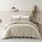 Homeroots Beige Queen Linen 140 Thread Count Washable Duvet Cover Set 529000 - alternate 2