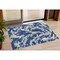 Homeroots 3' X 5' Navy Blue Gray And Ivory Abstract Washable Indoor Outdoor Area Rug 600108 - alternate 1