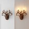 Jonathan Y Cody 13.25" 2-Light Southwestern Bohemian Resin/Iron Faux Antler LED Vanity Light, Brown Wood Finish JYL6308A - alternate 2