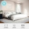 Martha Stewart Amelia King Upholstered Platform Bed w/Curved Headboard and Cushioned Siderails, Wood Slat, Beige TW-3WDB02-K-BG-MS - alternate 2