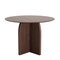 Homeroots 42" Brown Solid Wood Pedestal Base Round Top Dining Table 712163 - alternate 1