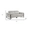 Homeroots 77in Light Gray and Black Italian Leather Power Reclining Loveseat 720501 - alternate 2