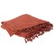 Homeroots 50" X 60" Burnt Orange Cotton Knitted Striped Throw Blanket with Tassels 518780 - alternate 2