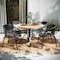 Flash Furniture Lila  Gray Rattan Indoor-Outdoor Restaurant Stack Chair, PK4 4-TLH-037-GY-GG - alternate 2