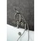 Kingston Brass 7" Center Deck-Mount Clawfoot Tub Faucet with Hand Shower, Brushed Nickel AE8408RX - alternate 2