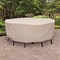 Mr. Bar-B-Q Round Table and Chair Dining Set Cover, 30 in L, 80 in W, Elastic, Taupe 07838BB - alternate 2