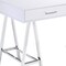 Homeroots 54" White and Silver Writing Desk With Two Drawers 491475 - alternate 2