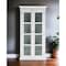 Homeroots 75in White Wood and Glass Double Door Storage Cabinet 397837 - alternate 2