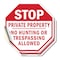 Signmission Stop Private Property No Hunting or, 4 inch X 4 inch, Vinyl Decal, 2PK OC-D-2PACK-4-207 - alternate 1
