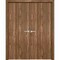 Sartodoors Solid French Double Doors, Planum 0010 Walnut, Wood Solid Panel Frame Trims, Closet Bedroom Sturdy PLANUM0010DD-WLN-56 - alternate 2