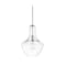 Jonathan Y Watts 10.5" 1-Light Mid-Century Modern Iron/Glass LED Pendant, Chrome/Clear JYL6400A - alternate 1
