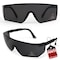 Bison Life Boxer Black Temples, Safety Glasses, Anti-Fog & Anti-Scratch, Black Lens ZH-BXSG-BKLBKT-MS16 - alternate 1