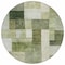 Homeroots 8' Sage And Fern Green Round Geometric Washable Indoor Outdoor Area Rug 605869 - alternate 2