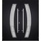 Vdomdoors Steel Double Doors Deux 6500 Black Stainless Inserts Single Modern Painted DEUX6500DEXD-BLK-RH-W72 x H80 - alternate 2