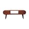 Homeroots 39in Brown Solid Wood Enclosed and Open Storage TV Stand 727855 - alternate 1