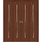 Sartodoors Sliding Closet Double Bi-fold Doors 96 x 84 inches, BASIC 3002 Walnut Franko, Sturdy Tracks Moldin BASIC3002DBF-GOFR-96x84 (4* 24x84) - alternate 1