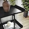 Martha Stewart Emmett 3 Shelf 35in.H Storage Display Unit Bookcase w/Oil Rubbed Brnz Metal Frame in Blk Wood Grain JN-2542B3-BK-BK-MS - alternate 2