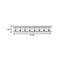 Homeroots 51in White Solid Wood Eight Hook Wall Mount Coat Rack 397682 - alternate 2