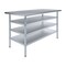 Amgood 30in D x 60in L Stainless Steel Table, Three Undershelves AMG WT-3060-3SH-Z - alternate 1