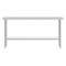 Flash Furniture Reese 24x72 Portable Work Table, Stainless Steel Top Shelf and Adjstbl Glvnzd Steel Undershelf NH-WT-2472-GG - alternate 2