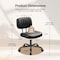 Yssoa HealSmart Small Office Desk Chair with Wheels, Armless Desk Chair with Lumbar Support, PU Leather L 3A88FNCHAIRDESKBLK01 - alternate 2