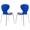 Leisuremod Modern Oyster Transparent Side Chair, Transparent Blue, 2PK OC17TBU2 - alternate 1