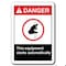 Signmission Danger-This Equipment Starts Automatically 7inx10in Safety ansi, ANSI-710DS This Equipment Starts ANSI-710DS This Equipment Starts - alternate 1
