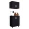 Homeroots 28" Black Wall mounted Accent Cabinet With Four Shelves 546370 - alternate 2