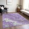 Homeroots 5' X 8' Purple Mint Green And Ivory Abstract Washable Indoor Outdoor Area Rug 618203 - alternate 2