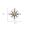 Homeroots 39" Black Rustic Compass Metal Wall Decor 379829 - alternate 2