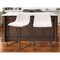 Homeroots Set of Two 24" Ivory And Black Shearling And Steel Counter Height Bar Chairs 555749 - alternate 2