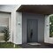 Vdomdoors Steel Door Deux 6501 Anthracite Stainless Inserts Single Modern Painted-W36xH80-Left Inswing DEUX6501EXD-BLK-W36 x H80-Left-hand Inswing - alternate 2