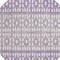Homeroots 8' Purple Lavender And Ivory Round Geometric Washable Indoor Outdoor Area Rug 613869 - alternate 2
