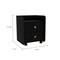 Homeroots 22" Black Wood Two Drawer Nightstand 543670 - alternate 2