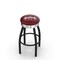 Holland Bar Stool Co 30" Blk Wrinkle Mississippi State Swivel Bar Stool, Chrome Ring L8B3C30MssStU - alternate 1