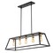 Jonathan Y Floyd 38" 5-Light Bohemian Farmhouse Iron Adjustable LED Pendant, Black/Brass Gold JYL7521D - alternate 2