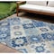 Homeroots 9' X 12' Blue Beige And Sky Blue Southwestern Washable Indoor Outdoor Area Rug 632261 - alternate 1