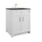 James Martin Vanities Bellshire 30" Single Vanity, Bright White w/ 3 CM Parisien Bleu Silestone Top 660-V30-BW-3PBL - alternate 2