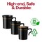 Smarty Had A Party 8 oz Black with Gold Edge Rim Round Plastic Coffee Mugs 120 Mugs, 120PK 6934-BKG-CASE - alternate 2