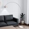 Leisuremod Arco Arched Floor Lamp 75.6in Height with White Round Marble Base and Metal Dome Lamp Shade, Silver ALWH-SL-13SL - alternate 2