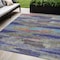 Homeroots 5' X 8' Lavender Pink And Blue Abstract Washable Indoor Outdoor Area Rug 612522 - alternate 1