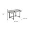 Homeroots 47" Gray and Black Wood and Metal H-Shape Computer Desk With Two Drawers 489882 - alternate 2
