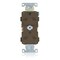 Leviton Plugs&Rcptcls, 15A, 250VAC, Brn, Plyprpyln 5028 - alternate 1