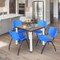 Regency Square Kee Breakroom Table W/ 4 M Stack Chairs, 36 in W, 36 in L, Noble Oak TB3636NOBPCM47BE - alternate 2