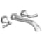 Delta Stryke Wall Mounted Tub Filler, 12.72 in, Lumicoat Chrome T5776-PR-WL - alternate 1