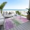 Homeroots 8' X 10' Lilac Lavender And Green Abstract Washable Indoor Outdoor Area Rug 611273 - alternate 2