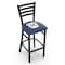 Holland Bar Stool Co 30" Blk Wrinkle Butler Stationary Bar Stool, Ladder Back L00430Butler - alternate 1